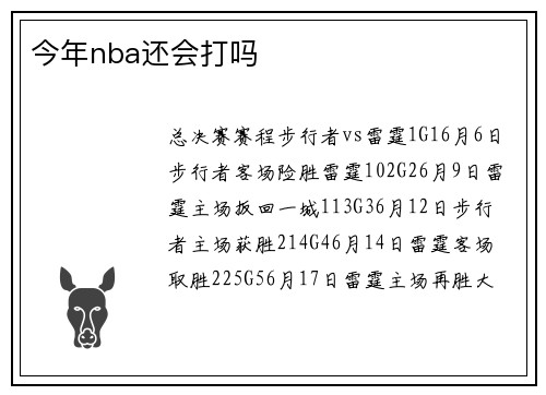 今年nba还会打吗